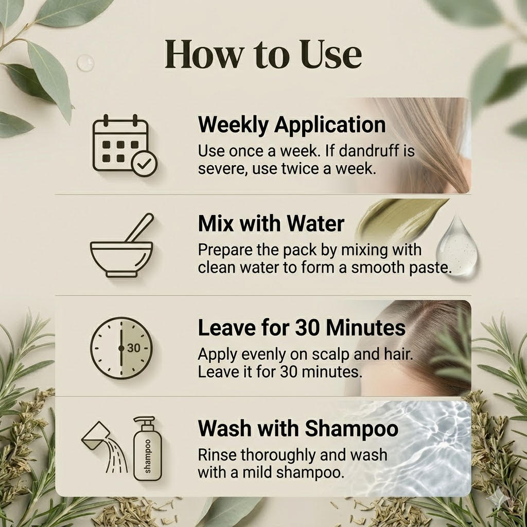 Anti Dandruff Hair Pack with Shampoo Neem Combo 25g+50ml - Image 2
