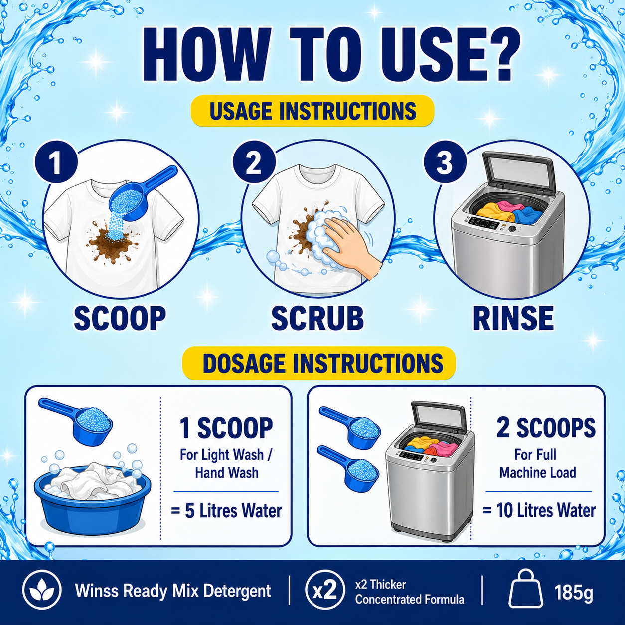Detergent Powder Ready Mix with FREE 100ml Fresh Touch Fabric Softener - Image 4